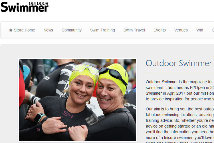 Screenshot of the Outdoor Swimmer Store Page