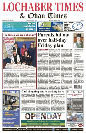 Lochaber Times & Oban Times Magazine Cover