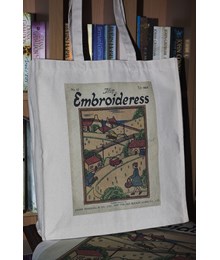 Embroideress Tote Bag lady shopping
