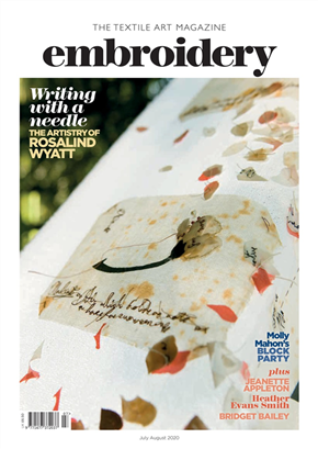 Embroidery Jul Aug 2020 front cover