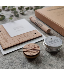 Jenerates by Jen Hogg UK box with beeswax ruler in cms