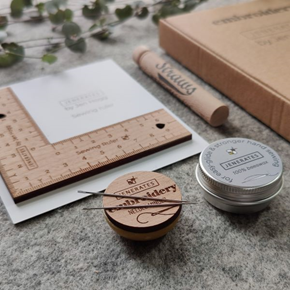 Jenerates by Jen Hogg UK box with beeswax ruler in cms