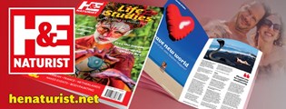 H&E Naturist magazine banner